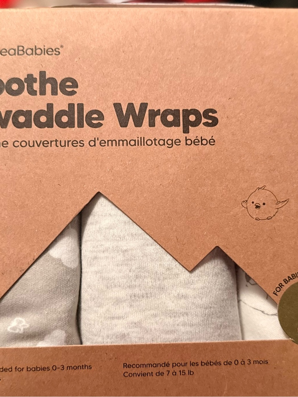KeaBabies -Soothe Swaddle Wraps - Neutral Gray Set